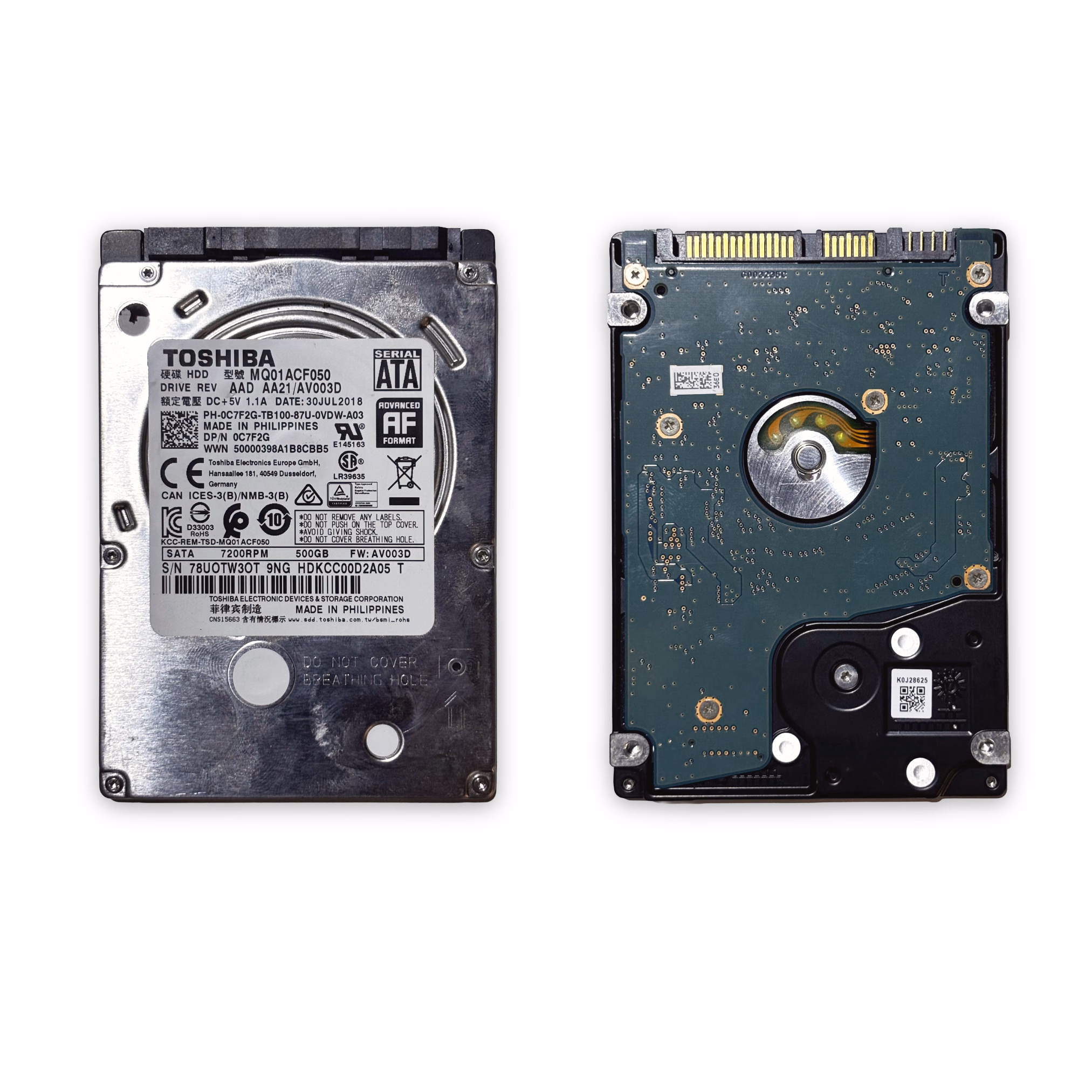 512GB 2.5" SATA Laptop Drive (Toshiba / Seagate)