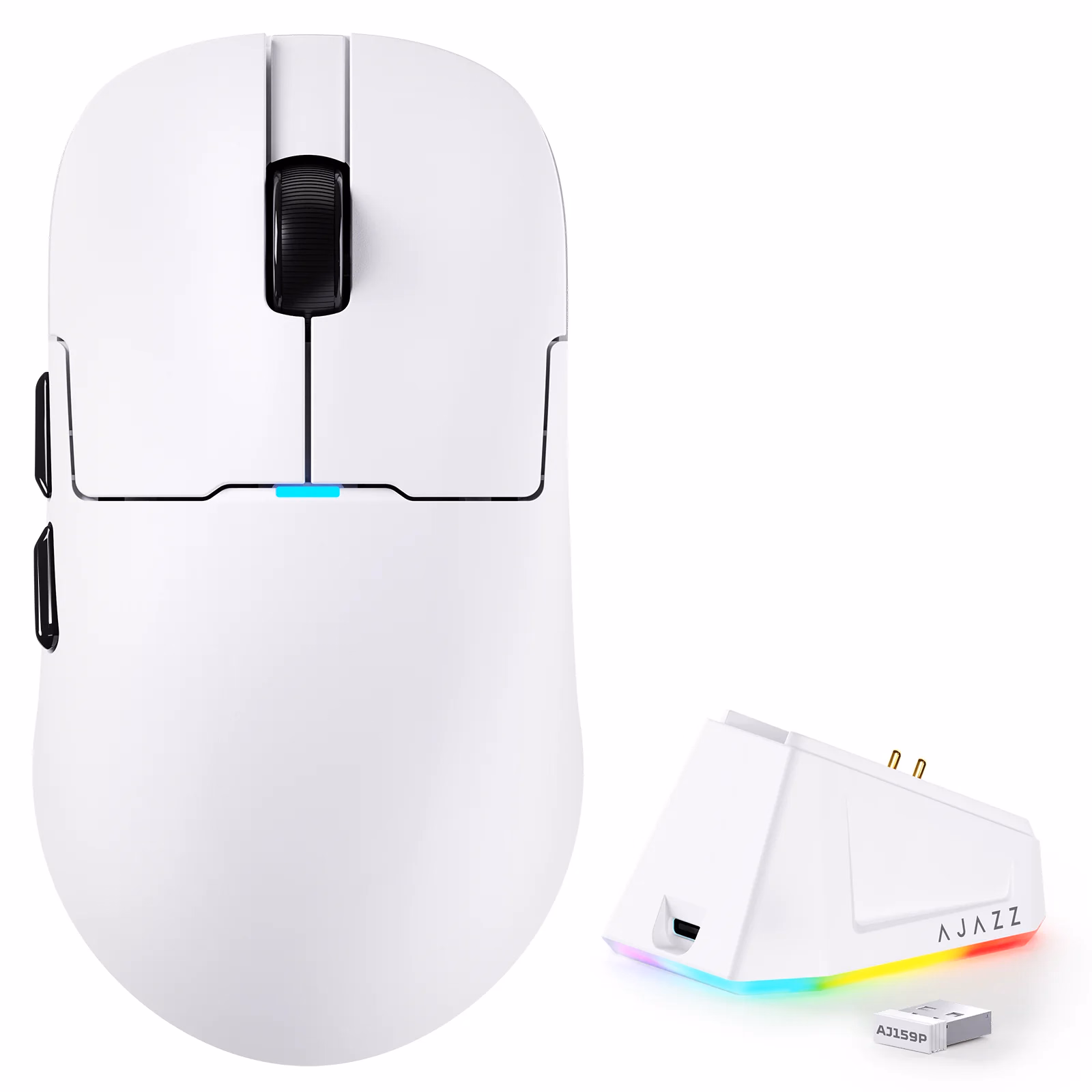 Ajazz AJ159P MC Mouse, 56g, PAW3311 12000 DPI, Tri-Mode 2.4G/BT/USB-C