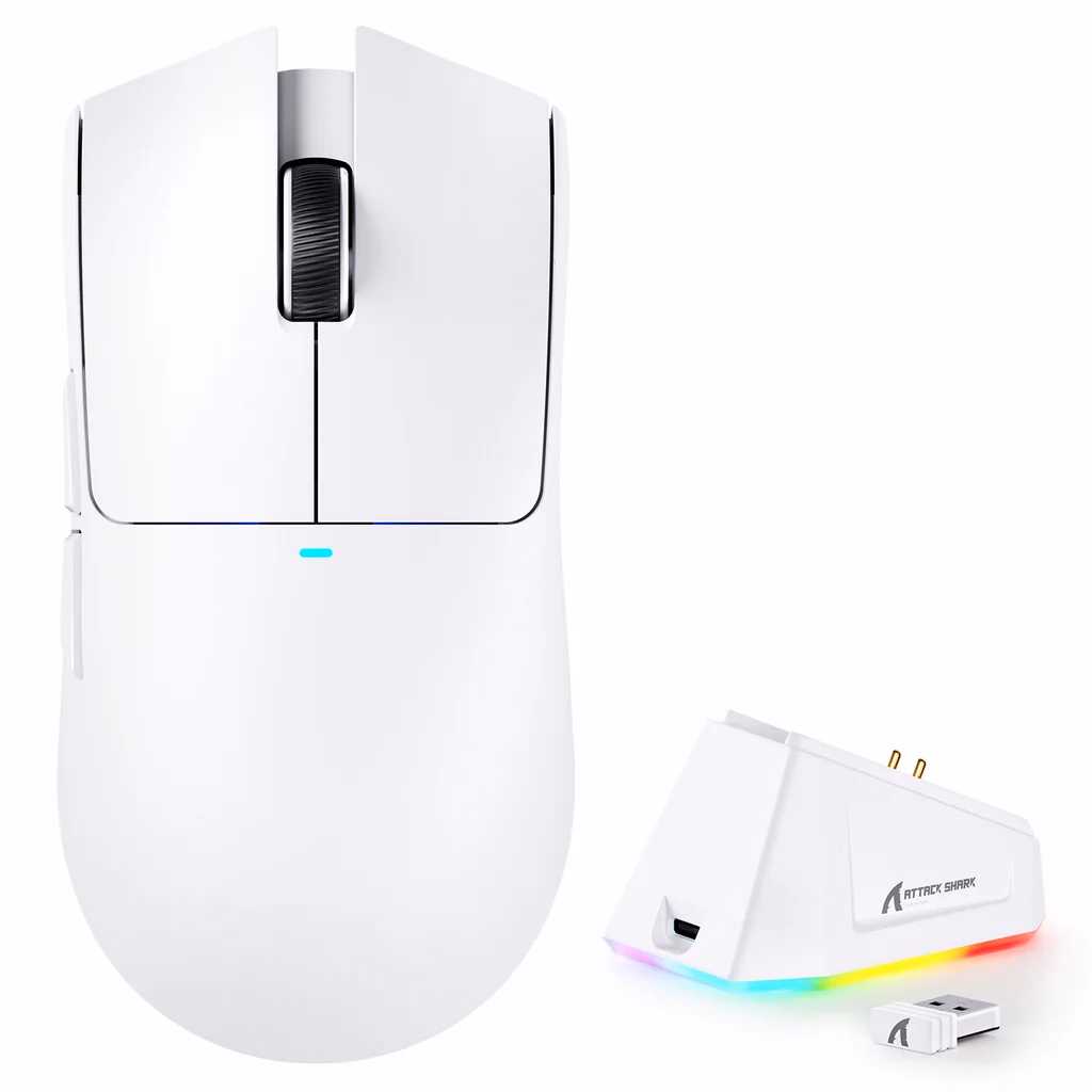 Attack Shark X11 Mouse, 63g, PAW3311 22000 DPI, Tri-Mode 2.4G/BT/USB-C