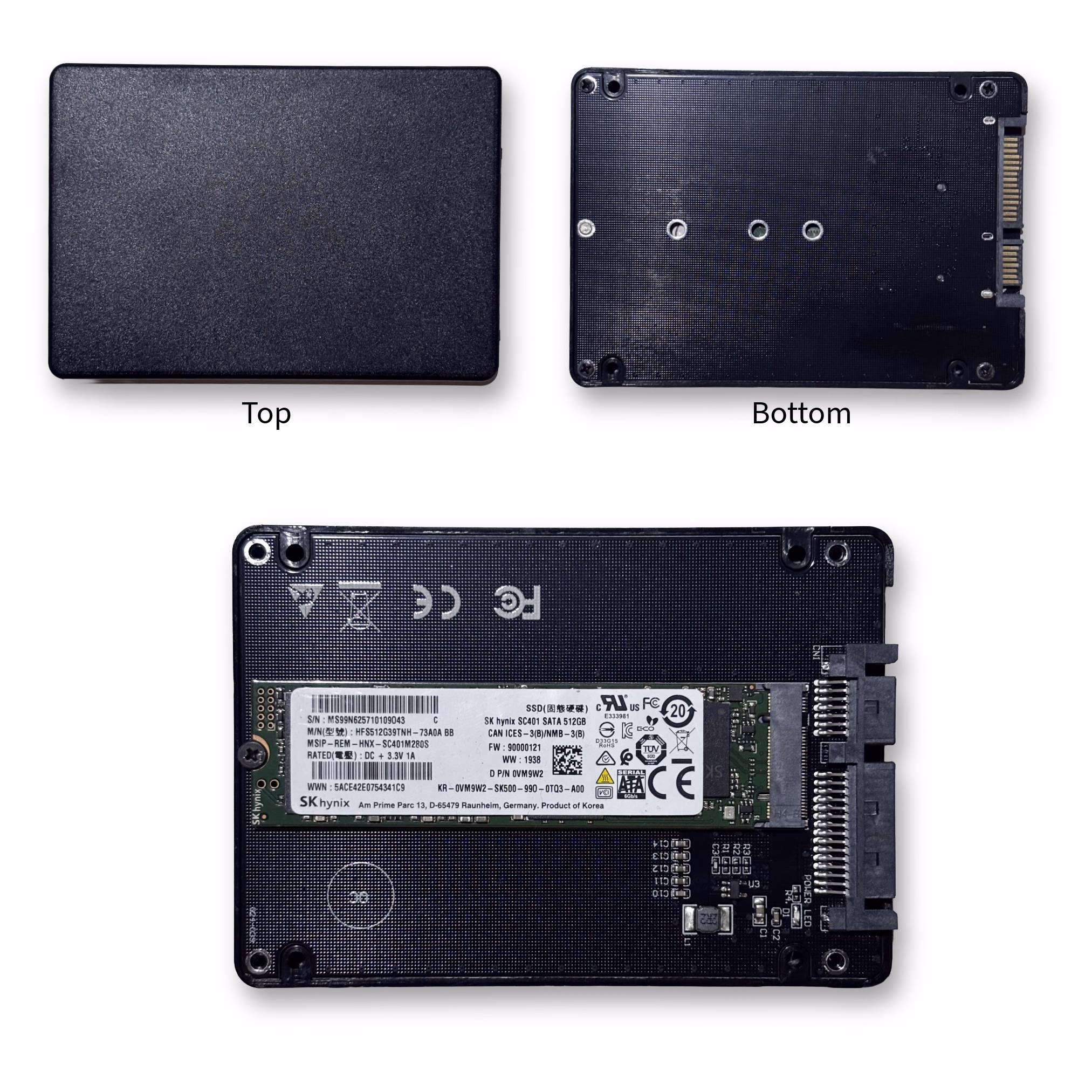 NGFF M.2 SATA SSD to 2.5" SATA Adapter Enclosure